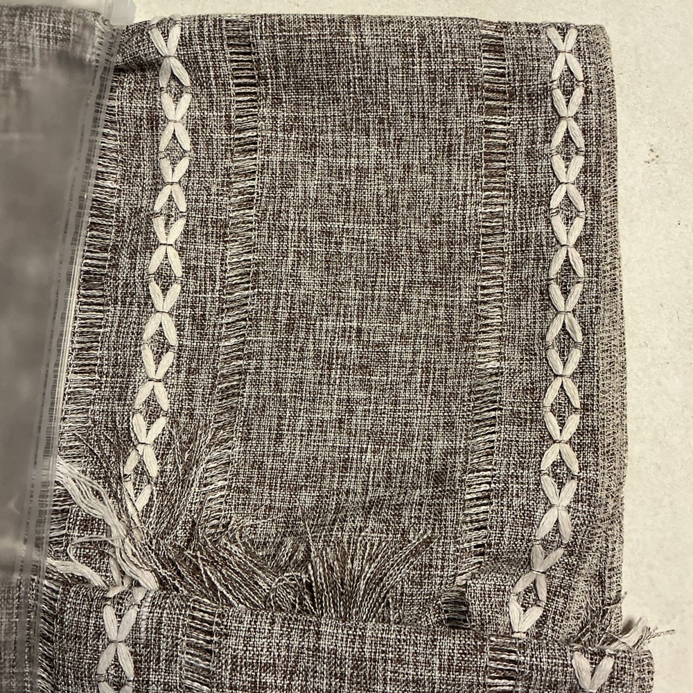 Elegant Brown and Cream Table Runner